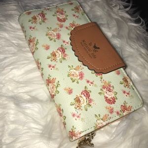 Natural Life Floral Zip Up Wallet